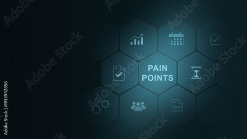 Tablou pe pânză Pain points concept