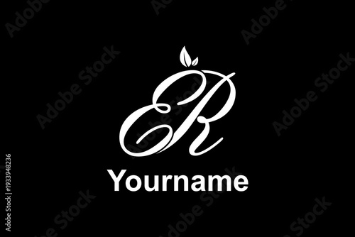 This is a logo of the letters ER and a flower icon, suitable for company logo designs, beauty tools, make-up, salons, makeup, fashion, bridal decoration, lipstick, facial cleanser, lotion, moisturizer