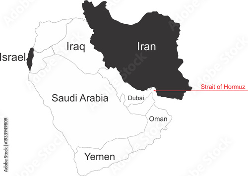 Strait of Hormuz map location