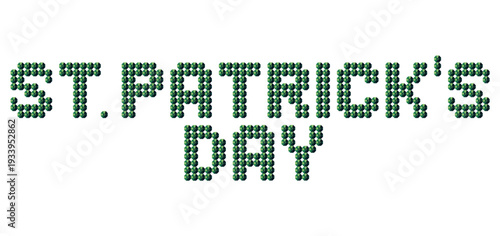 Inscription made of green crystals  - St. Patrick's Day