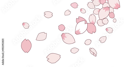 Falling Cherry Blossom Petals