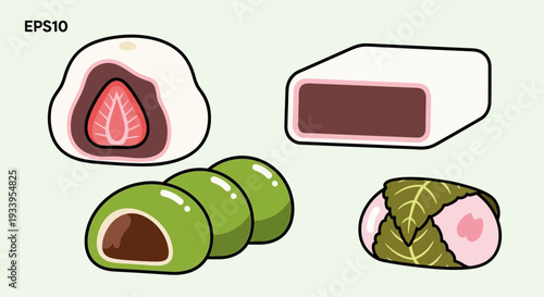 Japanese Sweets Assortment: Mochi, Daifuku, Wagashi