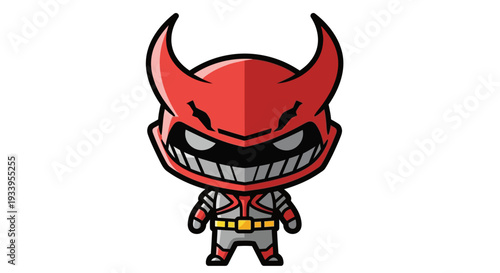 Chibi Devil Superhero Character