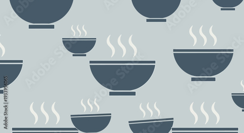Steaming Bowls of Soup Pattern