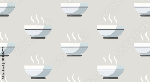 Steaming Bowl Pattern Background
