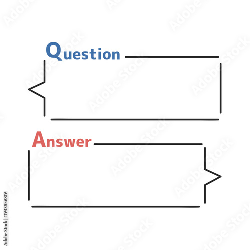 質問と答えのシンプルな吹き出し