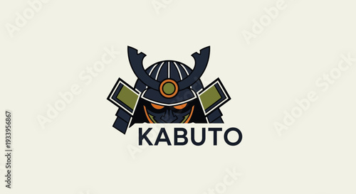 Samurai Kabuto Helmet Logo Emblem