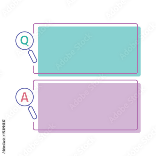質問と答えの吹き出し【レトロカラー】