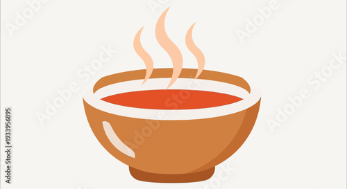 Steaming Bowl of Hot Soup