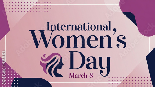 Beautiful International Women’s Day Background with Feminine Silhouette
