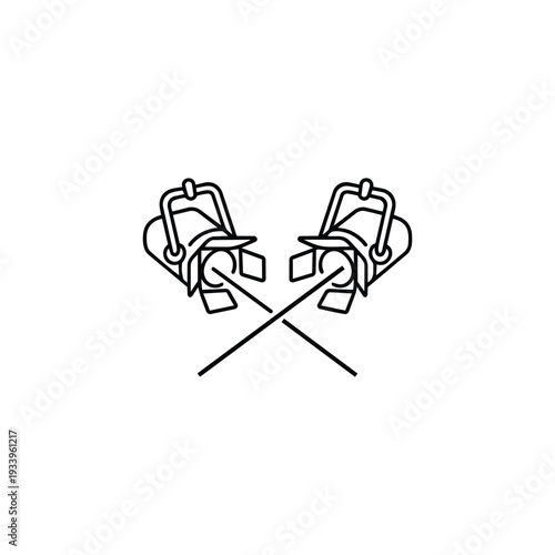 Black and white vector crossed hands holding smartphones recording video minimal festival line art icon