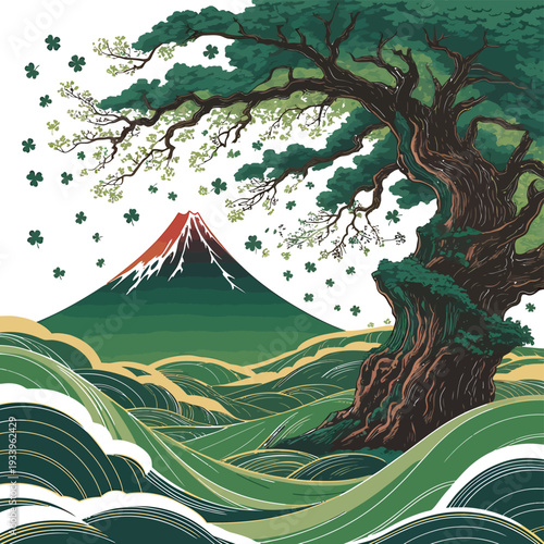 vector illustration of a mountain landscape