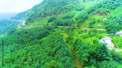 Wallpaper Mural 4K Aerial Video of Scenic Mountain Landscape and Views Torontodigital.ca