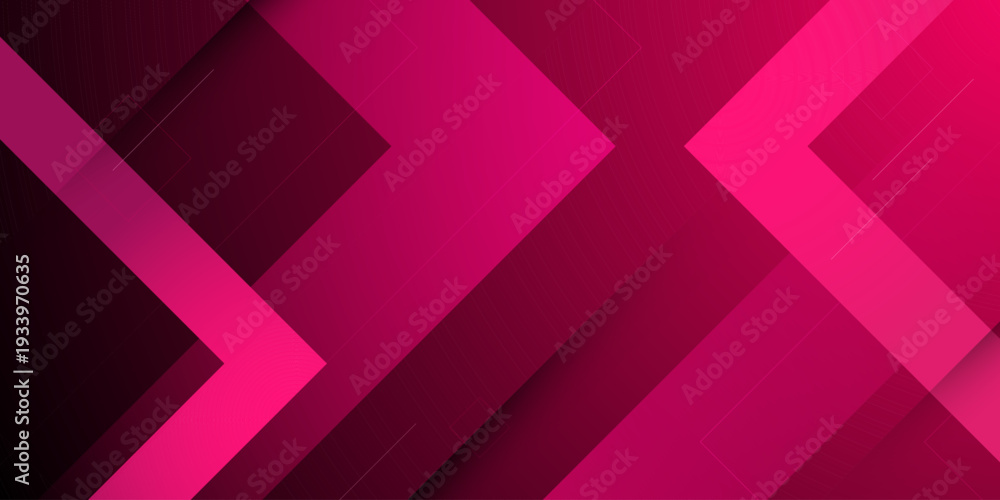 Obraz premium Abstract dark red gradient background with overlap papercut arrow shapes pattern element concept design. Futuristic banner style.