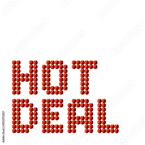 Inscription made of red crystals - hot deal