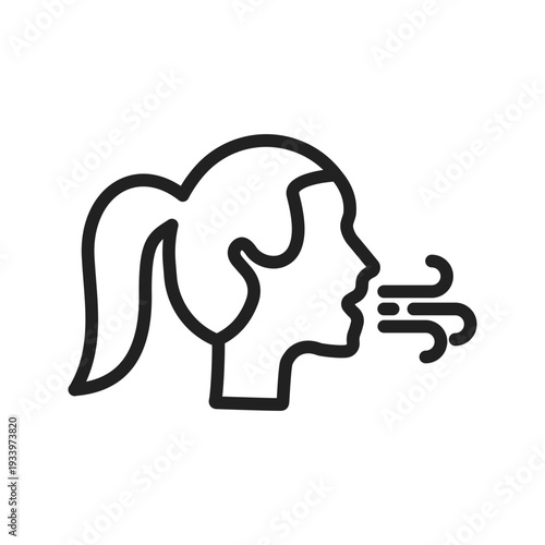 Breathing Exerciseicon vector image. Suitable for mobile apps, web apps and print media.