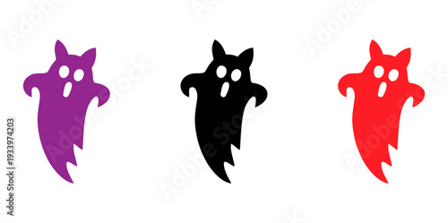 Three ghosts with different colors