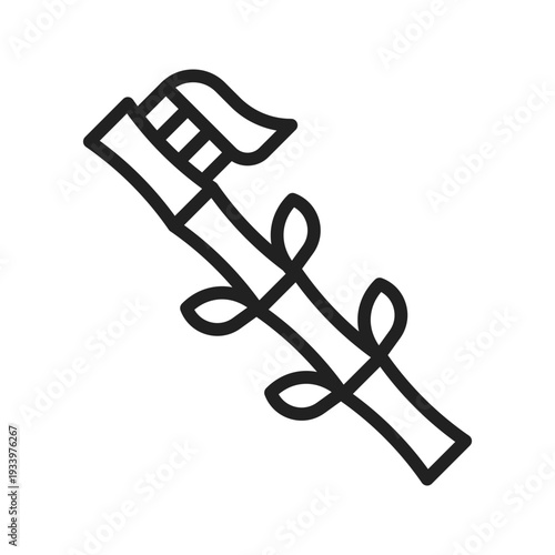 Bamboo Toothbrushicon vector image. Suitable for mobile apps, web apps and print media.