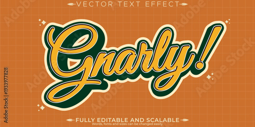 A premium editable text effect in a vintage Vegas style with green and yellow