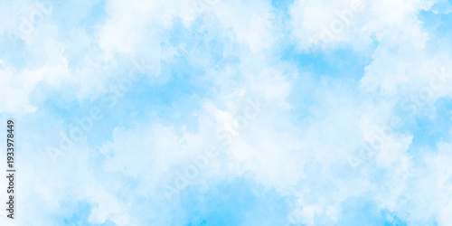 Abstract grunge sky blue soft painted watercolor paint splash. inspiring views of fluffy clouds blue sky background. cloudy blue sky various natural clouds and smoke. morning cloud in the sky.