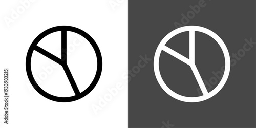 シンプルな円グラフのアイコン