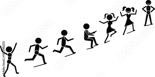 Evolution of dance over eight distinct stages