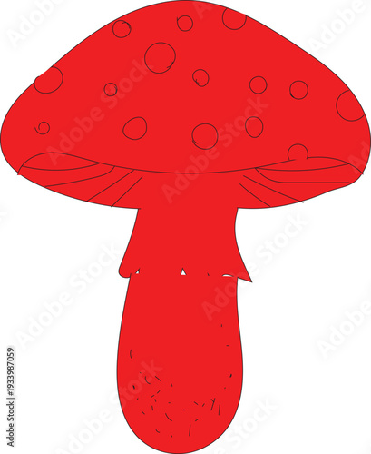 Red mushroom with spots