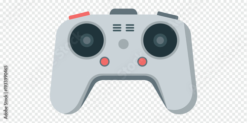 Modern Remote Control with Dual Joysticks Isolated on Transparent Background Gaming Device Concept