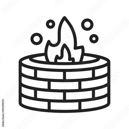 Fire Piticon vector image. Suitable for mobile apps, web apps and print media.