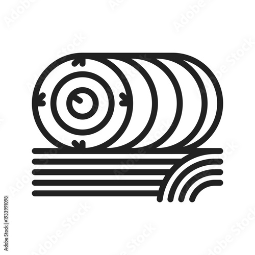Hay Baleicon vector image. Suitable for mobile apps, web apps and print media.