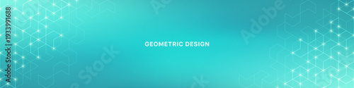 Abstract geometric background with hexagons shape pattern for banner or website header template