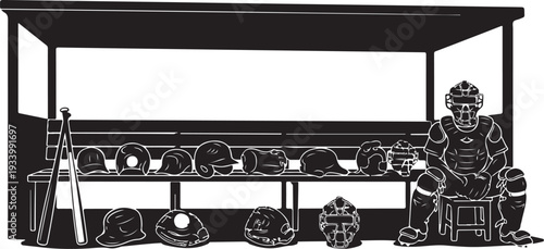 Firefighter sitting in a fire station with equipment ready