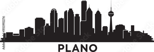Modern cityscape of Plano Texas with sleek skyscrapers