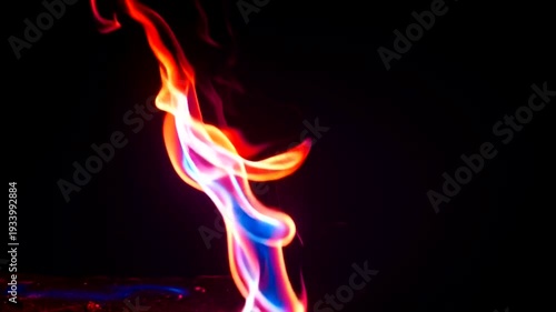 Vibrant Neon Lights Twirling in Darkness.