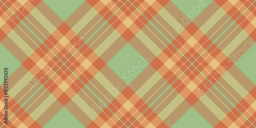 Choose vector texture plaid, summer fabric tartan seamless. American check background pattern textile in orange and pastel colors.