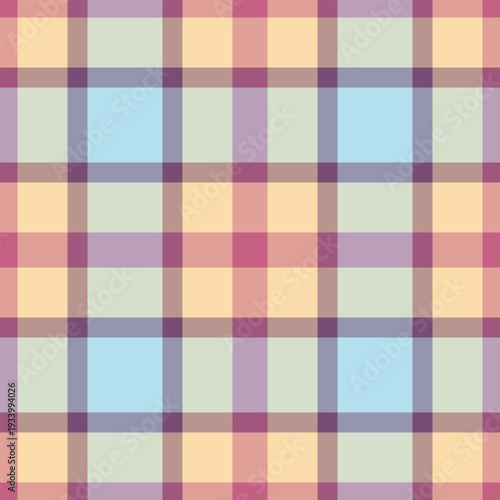 Swatch vector background plaid, other textile tartan pattern. Valentine check texture seamless fabric in pastel and rosy brown colors.
