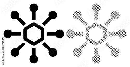 Abstract network connections symbolizing data sharing and communication