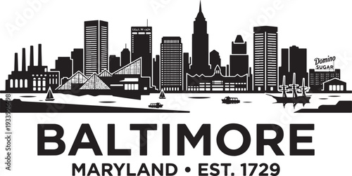 Vibrant Baltimore cityscape with iconic skyline and waterfront