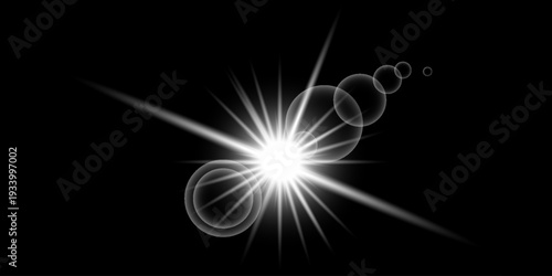 A radiant burst of light against a dark background with swirling patterns