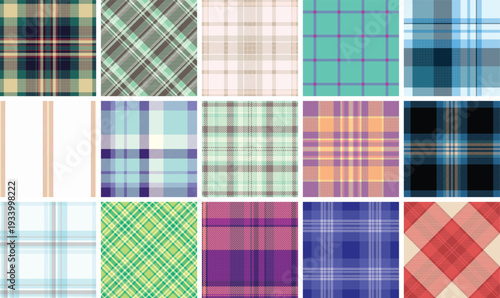 Plaid pattern pack for DIY birthday projects. Invitation, banner, and card templates included. Vector accuracy saves time.
