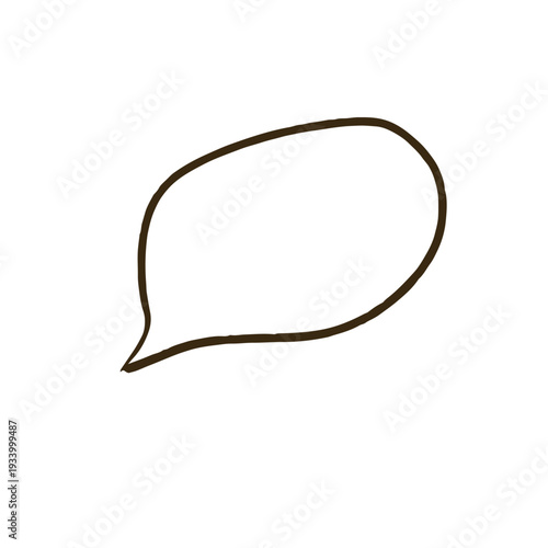 手描きのシンプルな吹き出し 円形