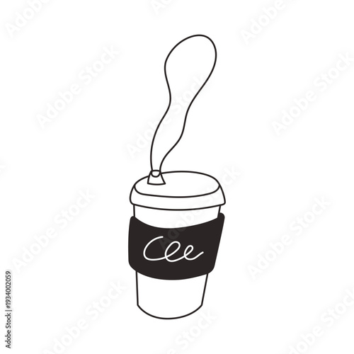 Takeaway paper coffee cup