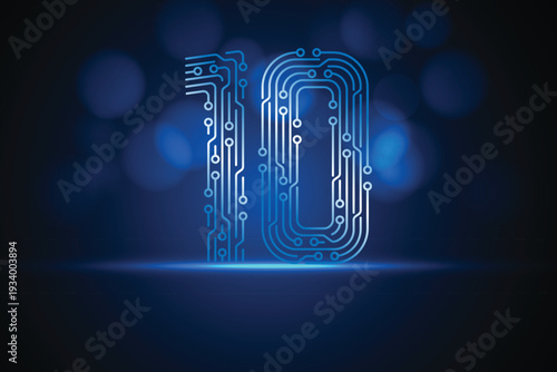 Ten number circuit board connecting digital technology