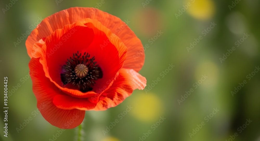 Obraz premium Scarlet Bloom in a Dreamy Field