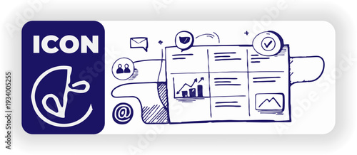 Vector illustration of a calendar icon for web design and UI elements