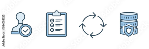 Minimalist AI human validation icon set – Perfect for SaaS product design, quality control presentations, or tech startups.