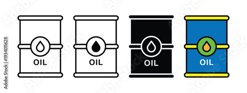 Oil Barrels Vector Icon Design