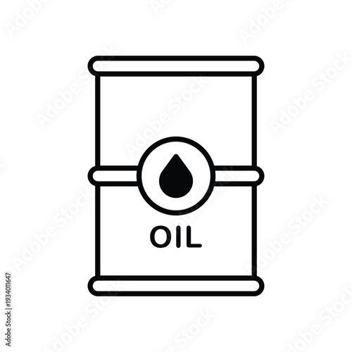 Oil Barrel Vector Icon Design