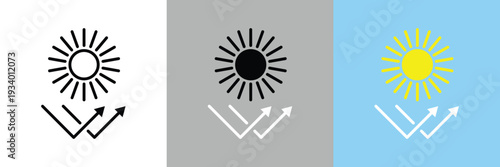 Sun Reflection Vector Icon Design