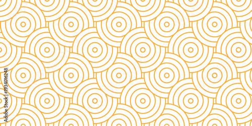 Seamless brown pattern circles line fabric curl transparent design. minimal overlapping pattern with waves pattern with waves white geometric retro background.